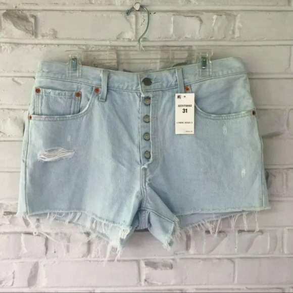 Levi’s 501 High Rise Cutoff Denim Shorts NWT - Picture 8 of 12